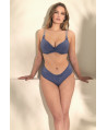 CONJUNTO SUJETADOR FORRADO CAPACIDAD CON AROS CON BRAGUITA BIKINI MIDI. LUREX