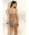 CONJUNTO SUJETADOR BANDEAU CON COPA PREHORMADA FOAM Y AROS CON BRAGUITA BIKINI TIRAS