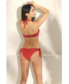 CONJUNTO SUJETADOR BANDEAU CON COPA PREHORMADA FOAM Y AROS CON BRAGUITA BIKINI BRASILEÑO