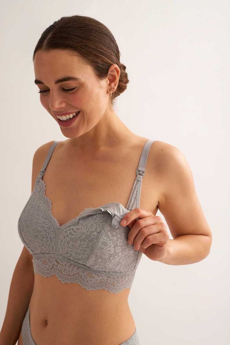 BRALETTE MATERNAL ENCAJE ESTAMPADO CON COPA FOAM EXTRAÍBLE