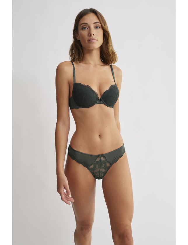 CONJ. SUJETADOR PUSH-UP CON TANGA