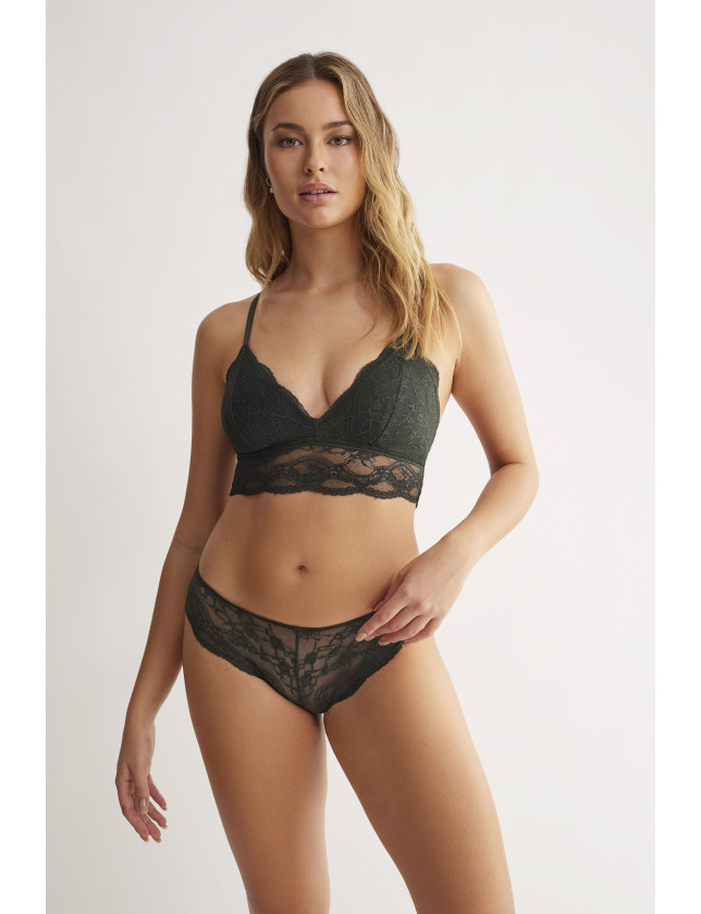 CONJ. BRALETTE ENCAJE CON COPA FOAM EXTRAÍBLE CON BIKINI