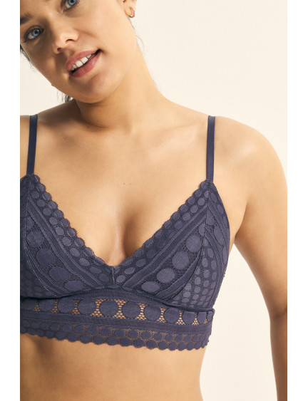 CONJUNTO BRALETTE CON COPA FOAM EXTRAÍBLE CON BIKINI ENCAJE