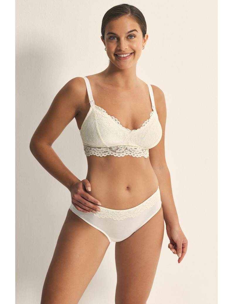 BRALETTE MATERNAL DE ENCAJE Y MODAL