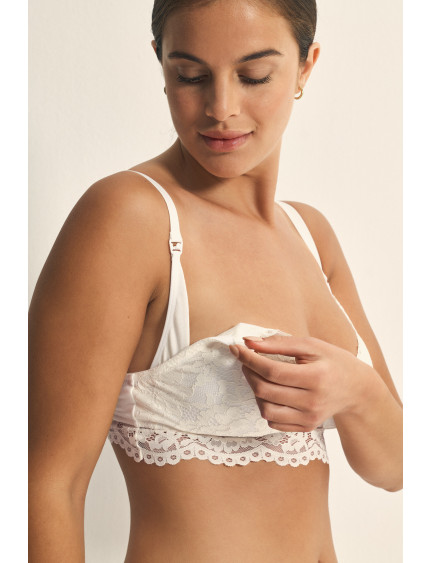 BRALETTE MATERNAL DE ENCAJE Y MODAL