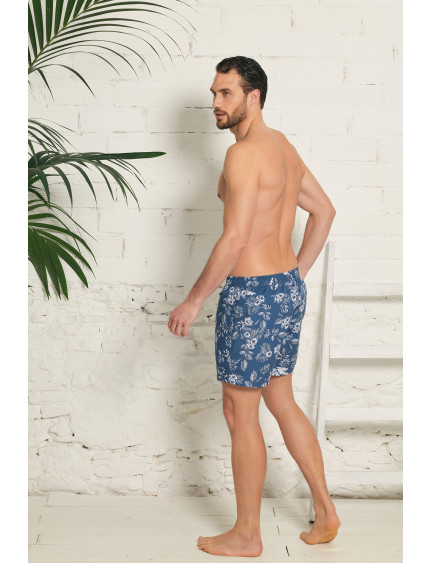 BAÑADOR HOMBRE ESTAMPADO FLORAL. CINTURA AJUSTABLE CON CORDÓN. BOLSILLOS LATERALES Y TRASERO.