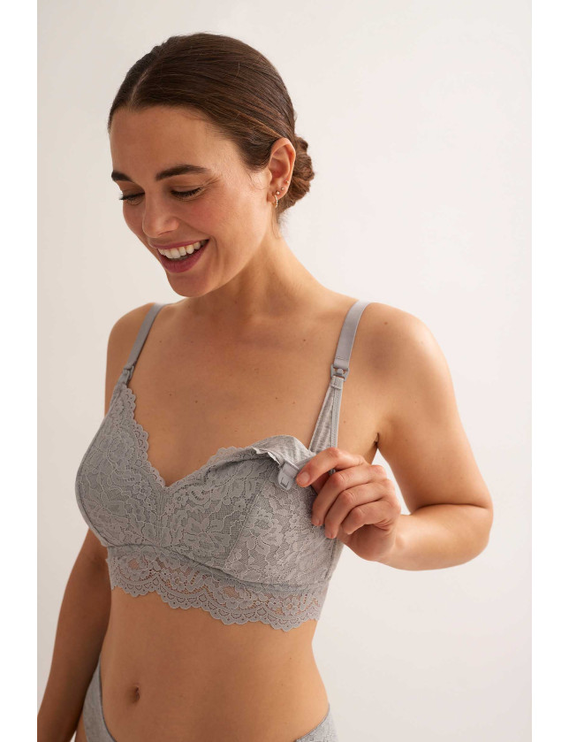 BRALETTE MATERNAL ENCAJE ESTAMPADO CON COPA FOAM EXTRAÍBLE