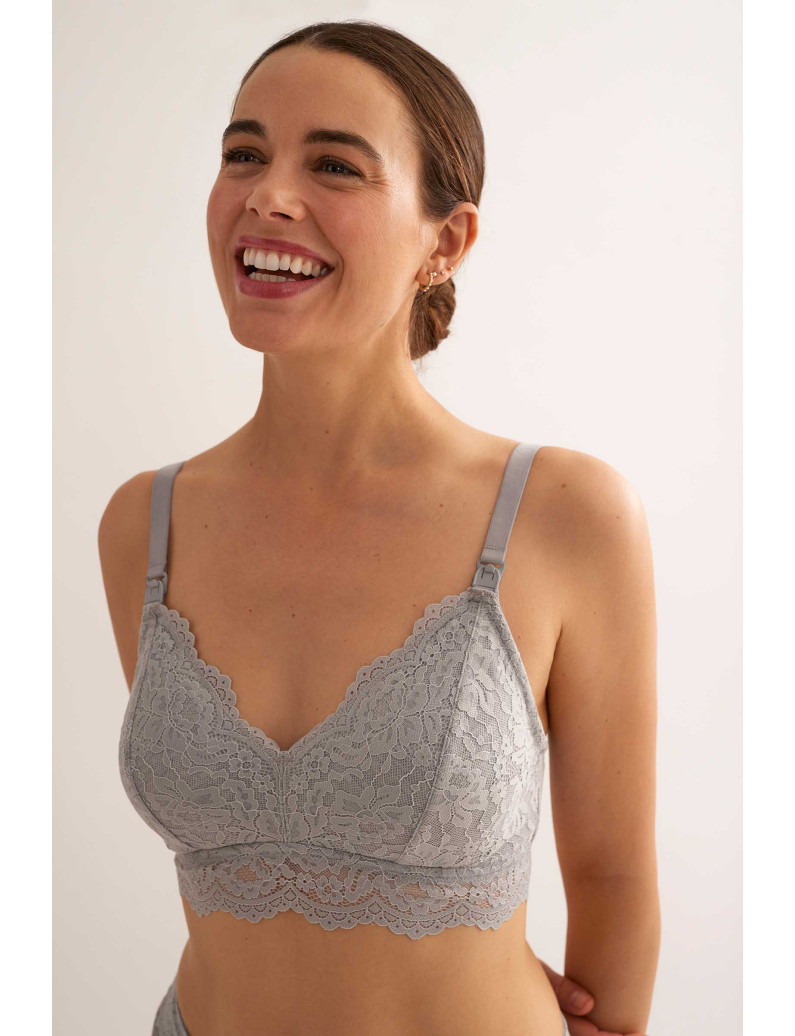 BRALETTE MATERNAL ENCAJE ESTAMPADO CON COPA FOAM EXTRAÍBLE