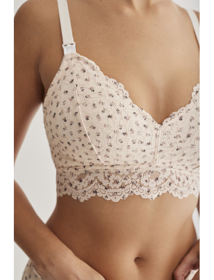 BRALETTE MATERNAL ENCAJE ESTAMPADO CON COPA FOAM EXTRAÍBLE