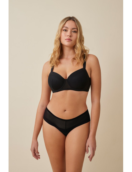 CONJUNTO SUJETADOR RELLENO FINO PATRÓN ADAPTADO A CAPACIDAD CON BIKINI