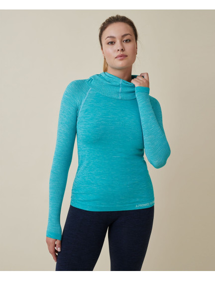 SUDADERA FLOW CON CAPUCHA SEAMLESS