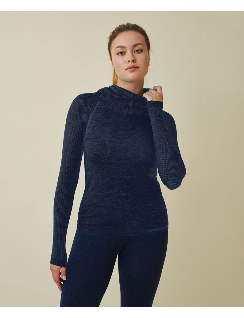 SUDADERA FLOW CON CAPUCHA SEAMLESS