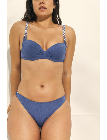 CONJUNTO SUJETADOR CON AROS Y COPA PREHORMADA FOAM CON BRAGUITA BIKINI. LUREX