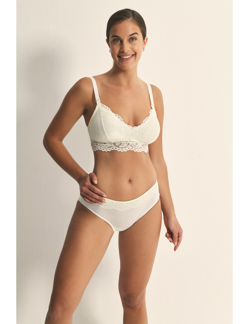 BRALETTE MATERNAL DE ENCAJE Y MODAL