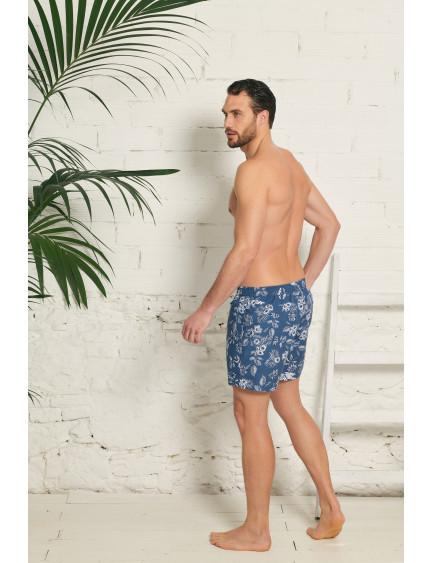 BAÑADOR HOMBRE ESTAMPADO FLORAL. CINTURA AJUSTABLE CON CORDÓN. BOLSILLOS LATERALES Y TRASERO.