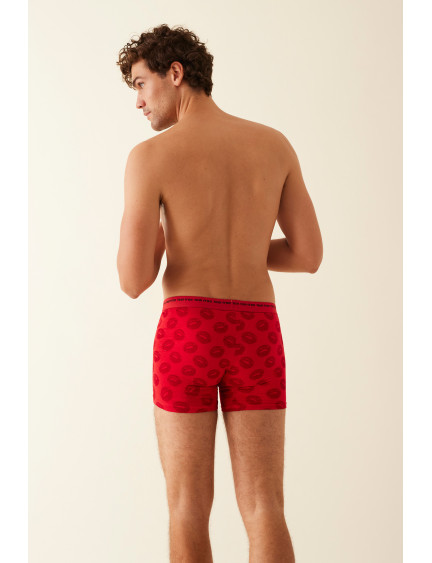 BOXER ROJO ESTAMPADO LABIOS