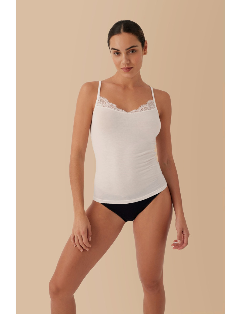 CAMISETA TÉRMICA MODAL CON LANA TIRANTES