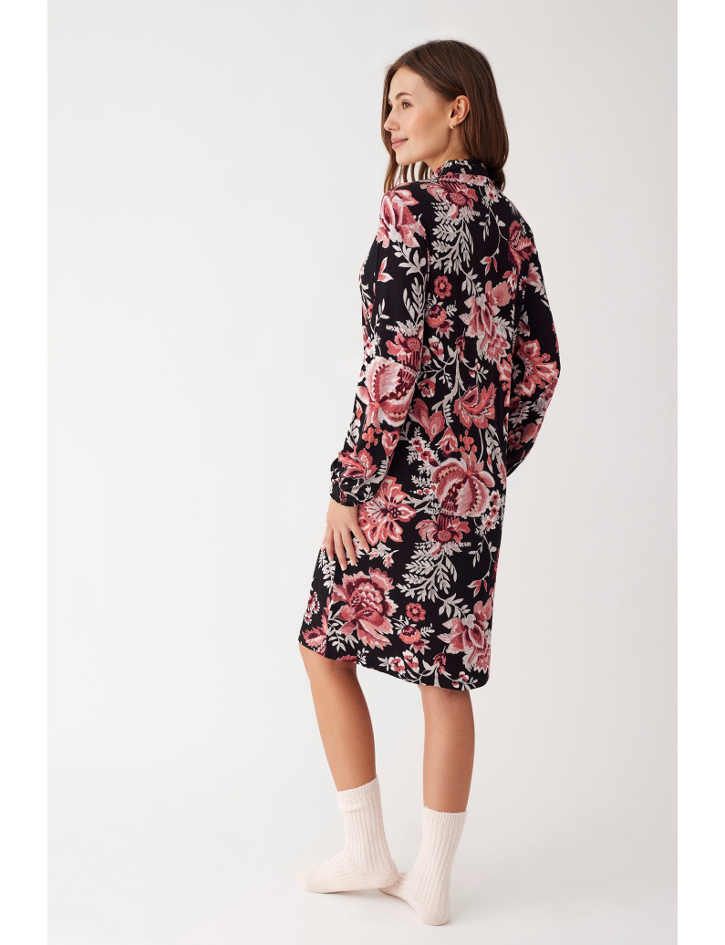 CAMISÓN MANGA LARGA ABIERTA VISCOSA