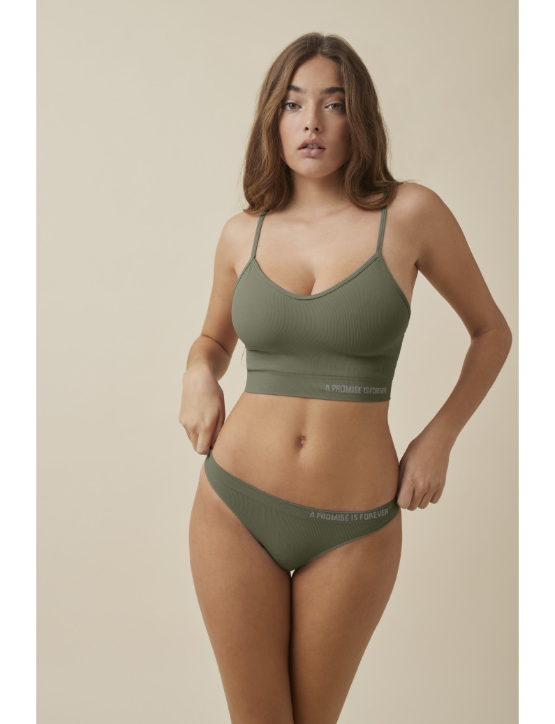 CONJUNTO SEAMLESS: TOP + TANGA SIN COSTURAS