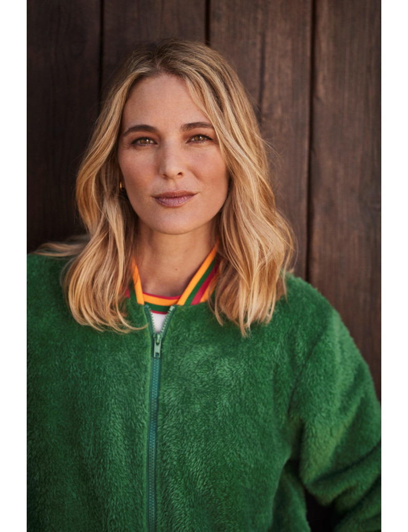 BOMBER TEJIDO PELUDO CON CREMALLERA