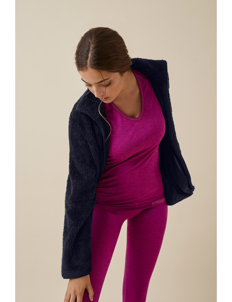 CHAQUETA CORTA PELUDA DEPORTE