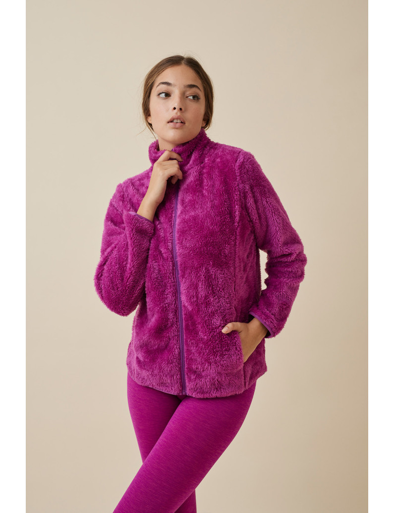 CHAQUETA CORTA PELUDA DEPORTE