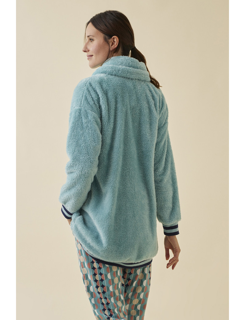 CHAQUETA TEJIDO PELUCHE CON BOTONES