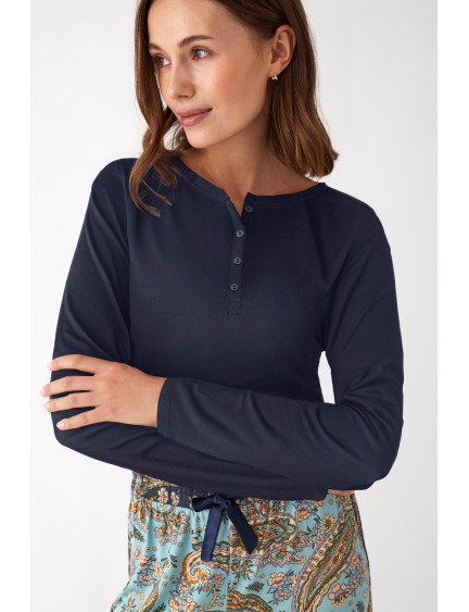 PIJAMA PANTALÓN LARGO CON CAMISETA MANGA LARGA VISCOSA