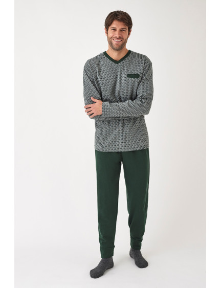 PIJAMA PANTALÓN LARGO CON CAMISETA MANGA LARGA TEJIDO PUNTO MILANO