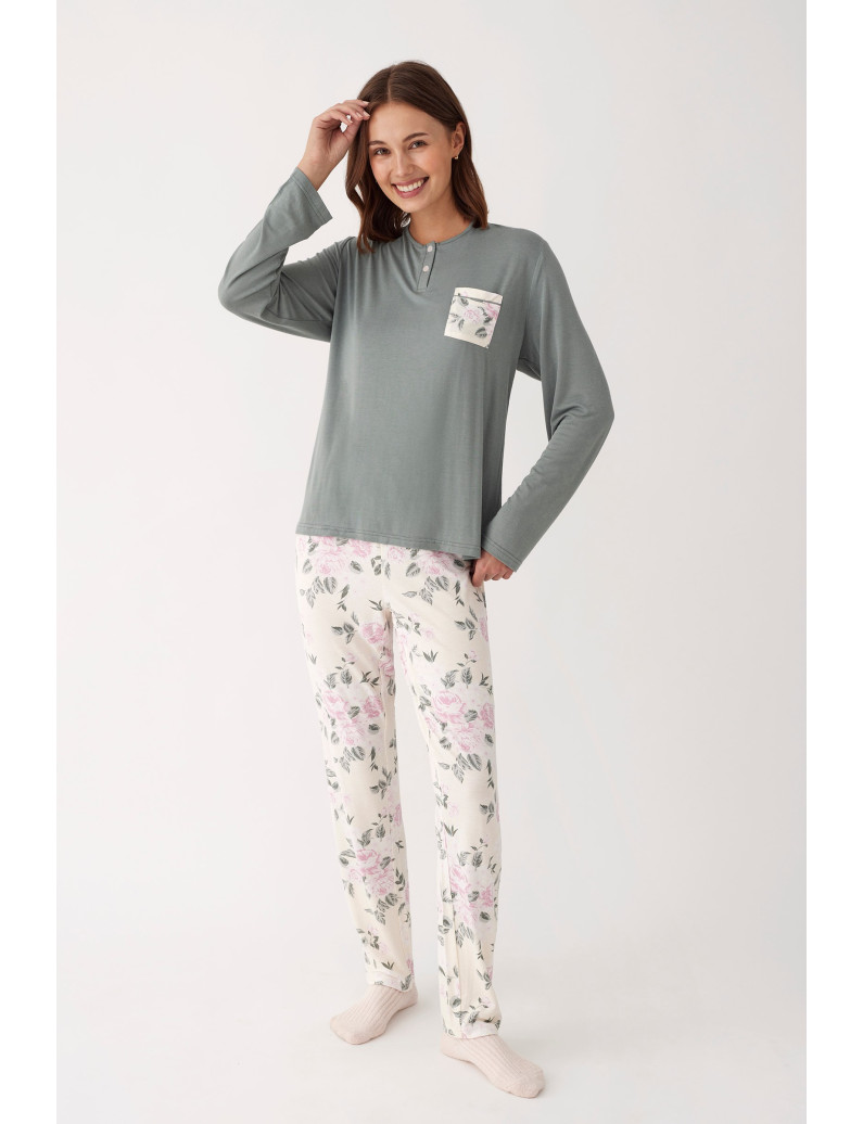 PIJAMA PANTALÓN LARGO VISCOSA