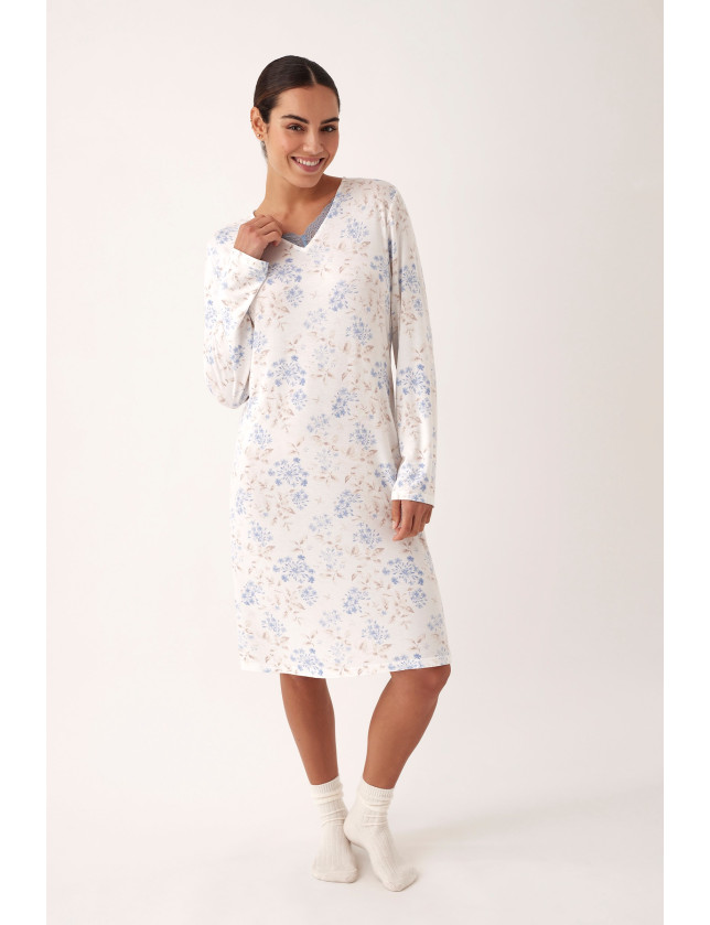 CAMISÓN MANGA LARGA VISCOSA