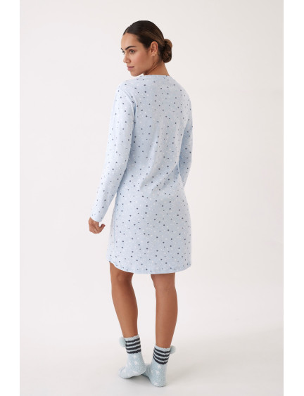 CAMISÓN MANGA LARGA 100% ALGODÓN CON ACABADO INTERIOR SUAVE