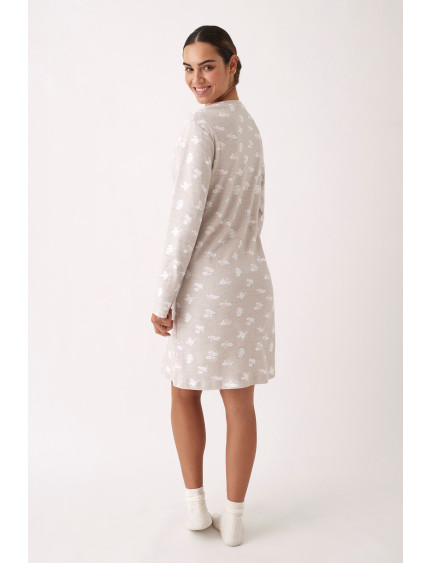 CAMISÓN MANGA LARGA 100% ALGODÓN CON ACABADO INTERIOR SUAVE