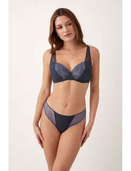 CONJ. SUJETADOR RELLENO FINO ENCAJE CON BIKINI