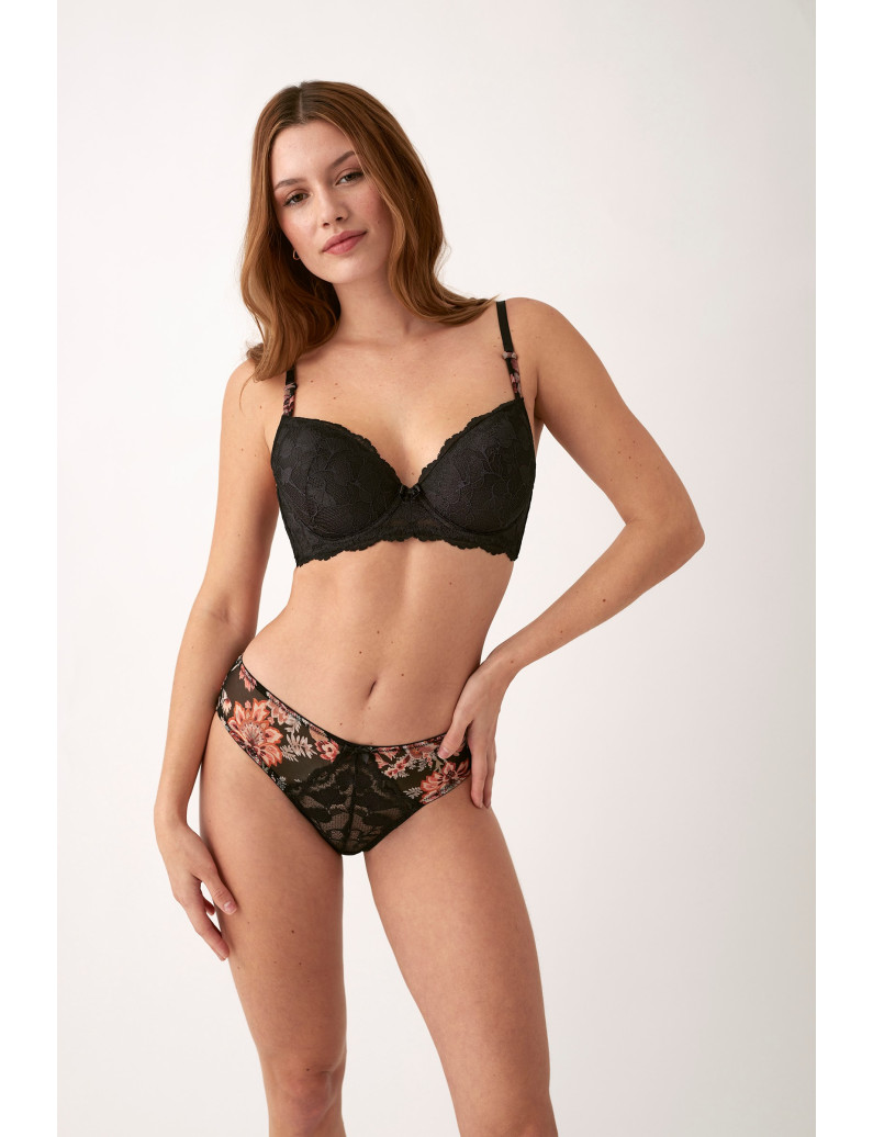 CONJ. SUJETADOR RELLENO FINO MESH CON BIKINI