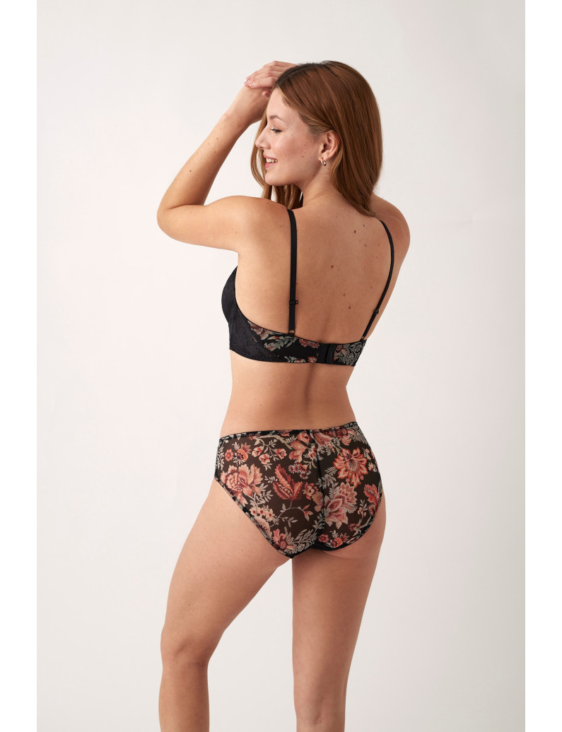 CONJ. SUJETADOR RELLENO FINO MESH CON BIKINI