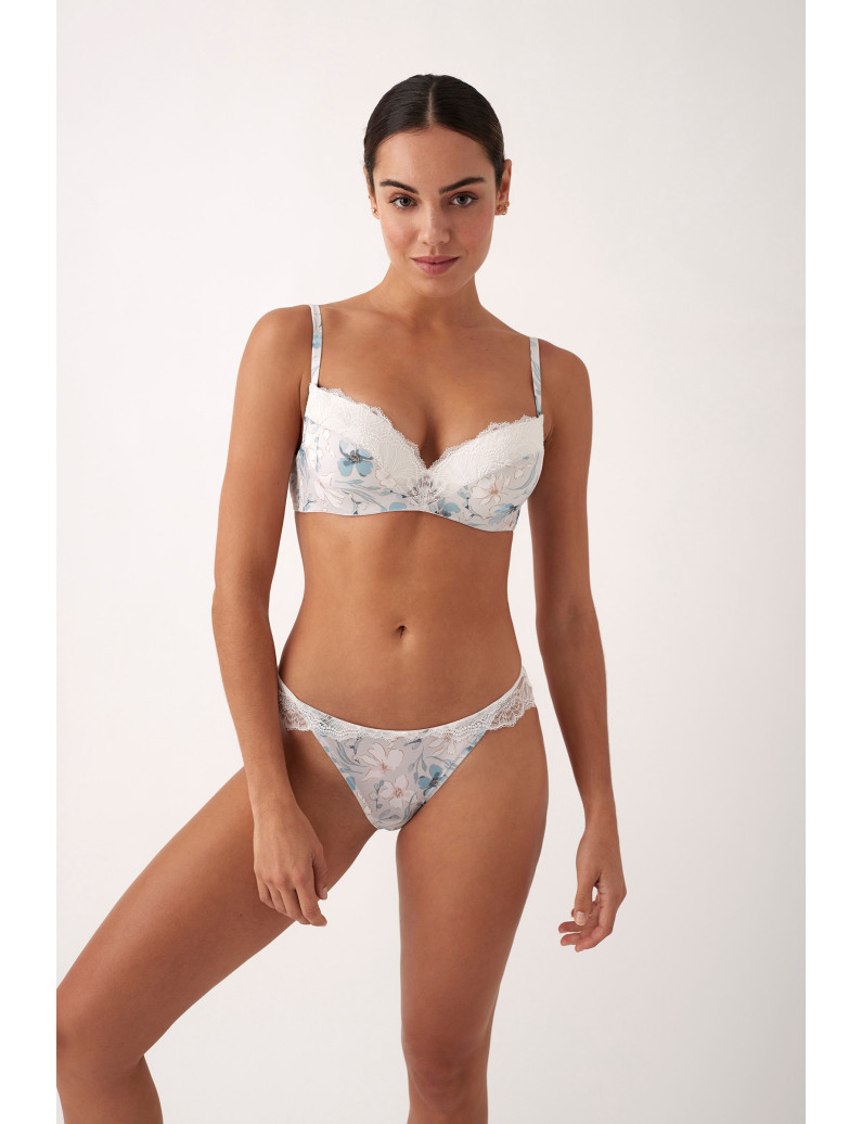 CONJ. SUJETADOR PUSH UP CON TANGA