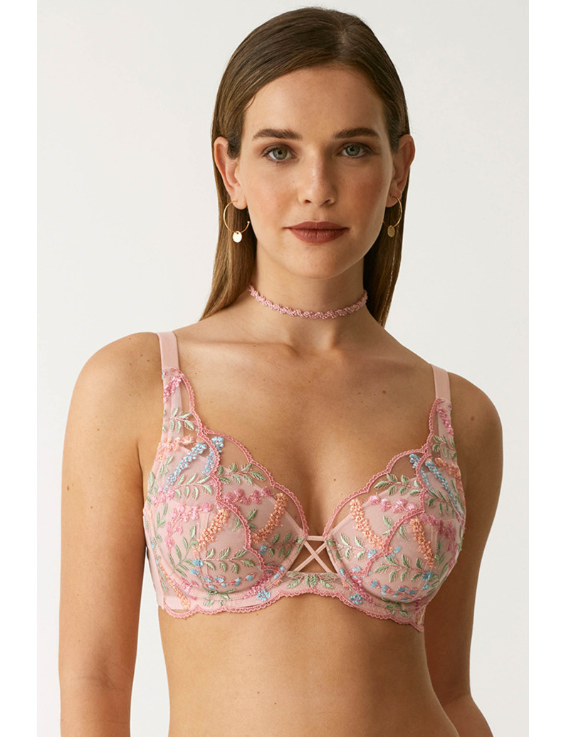 SUJETADOR SIN COPA Y CON ARO HALTER