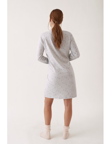 CAMISÓN MANGA LARGA ALGODÓN CON ACABADO INTERIOR SUAVE