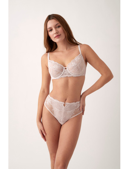 CONJ. SUJETADOR FORRADO CAPACIDAD ENCAJE CON BIKINI ALTO