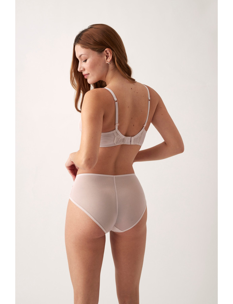 CONJ. SUJETADOR FORRADO CAPACIDAD ENCAJE CON BIKINI ALTO