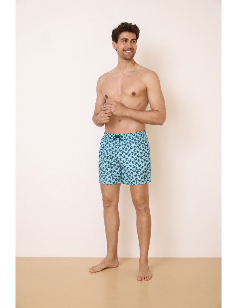 BAÑADOR HOMBRE ESTAMPADO CANGREJOS. TEJIDO FAST DRY.