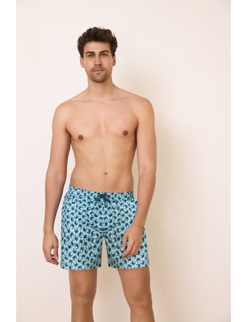 BAÑADOR HOMBRE ESTAMPADO CANGREJOS. TEJIDO FAST DRY.