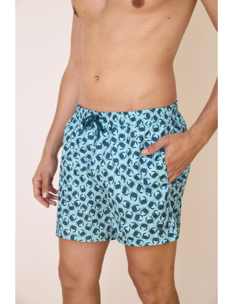 BAÑADOR HOMBRE ESTAMPADO CANGREJOS. TEJIDO FAST DRY.