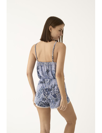 PIJAMA PANTALÓN SHORT CON CAMISETA TIRANTES VISCOSA