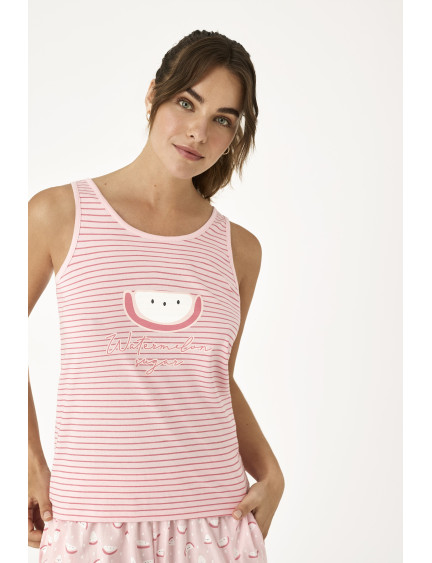 PIJAMA PANTALÓN CORTO CON CAMISETA TIRANTES