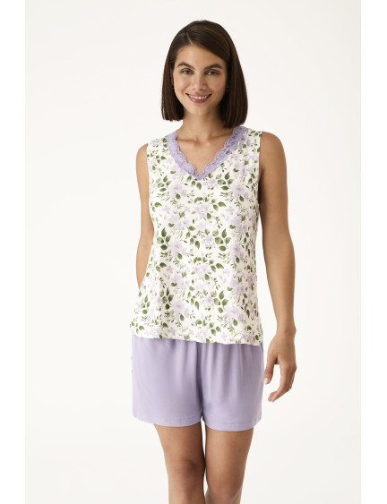 PIJAMA PANTALÓN CORTO CON CAMISETA SIN MANGAS