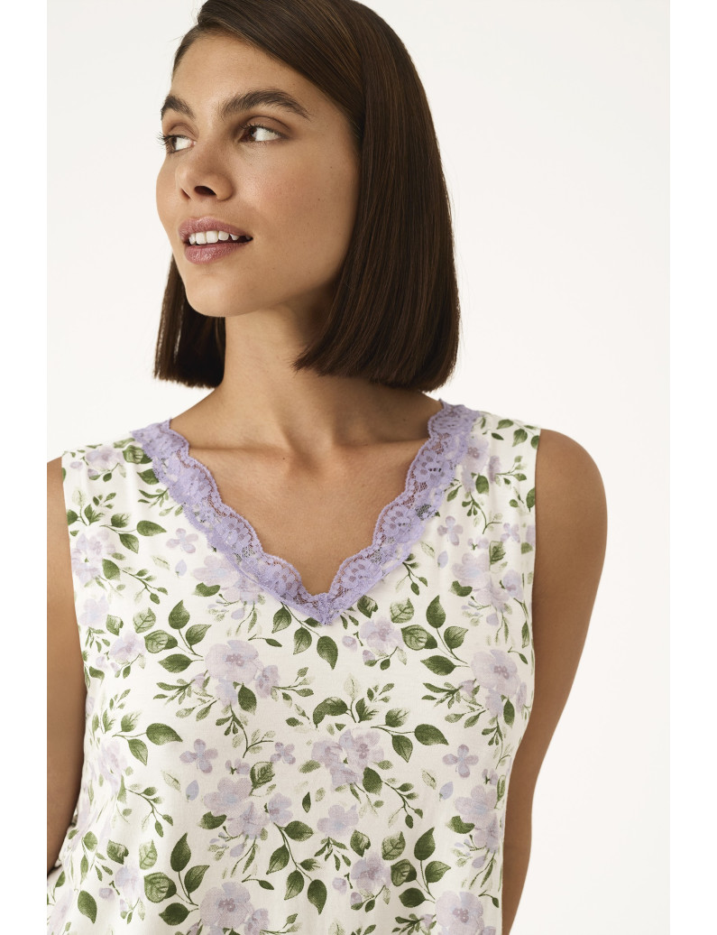 PIJAMA PANTALÓN CORTO CON CAMISETA SIN MANGAS