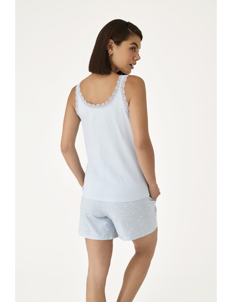 PIJAMA PANTALÓN CORTO CON CAMISETA TIRANTES