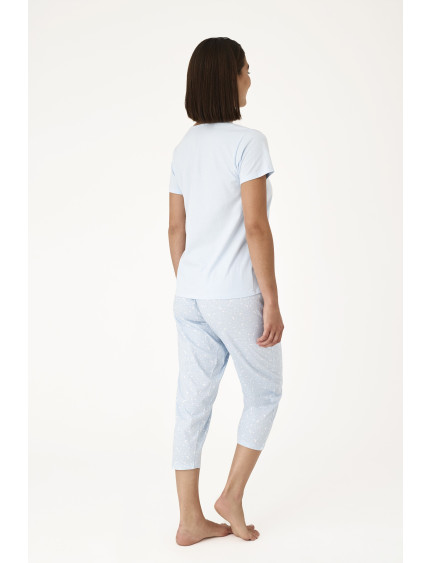 PIJAMA PANTALÓN CAPRI CON CAMISETA MANGA CORTA